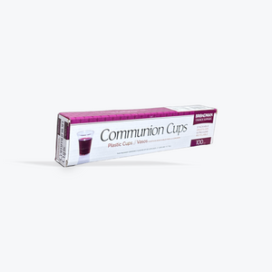 Communion Cups Box of 100 - Plastic Cups: Stackable / Smooth Rim / Ultra-Clear / Recyclable