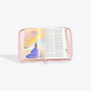 RVR60 Biblia Quinceañera Rosa/Blanco Tamaño Portátil Letra Grande 10 Pts con Cierre y Indice y Caja de Recuerdo
