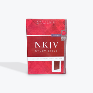 NKJV Comfort Print Study Bible, Imitation Leather, Mahogany