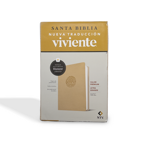 NTV Biblia valor prémium, letra grande con Filament, LeatherLike, Tan