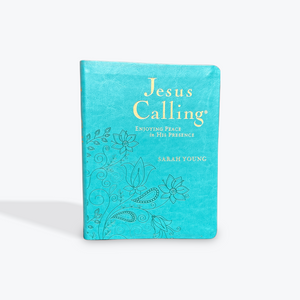 Jesus Calling: Enjoying Peace in His Presence (a 365-Day Devotional), Large Text Teal Leathersoft, with Full Scriptures