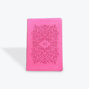 NLT Premium Gift Bible Very Berry Pink Vines LeatherLike