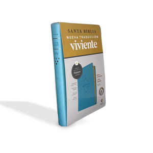 NTV Biblia ultrafina, letra grande con Filament, LeatherLike, Indexed, Tranquil Blue, Red Letter