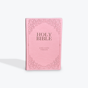 KJV Pink Faux Leather Giant Print Full-size Bible with Thumb-index