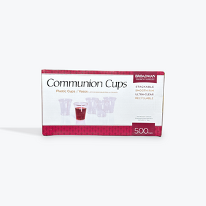 Communion Cups Box of 500- Disposable Plastic Cups: Stackable / Smooth Rim / Ultra-Clear / Recyclable