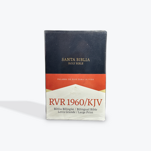Biblia Bilingüe Reina Valera 1960/KJV Letra grande - Bilingual Bible RVR 1960/KJV Large print, Black, Imitation Leather