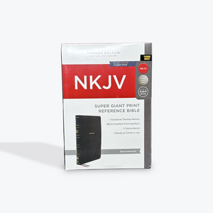 NKJV Super Giant Print Reference Bible Black Leathersoft with Index