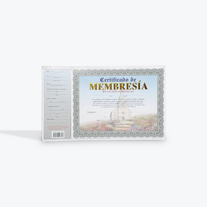 Certificado de Membresia, Paquete de 15 Certificados, Gris con Iglesia