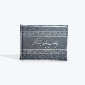 In Loving Memory Charcoal Guest Book