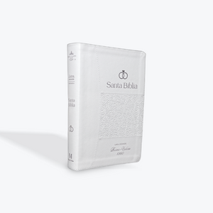 RVR1960 Biblia de Bodas Letra Grande 12 Puntos Canto de Plata con Indice Incluye Caja de Recuerdo