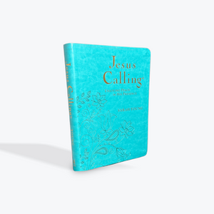 Jesus Calling: Enjoying Peace in His Presence (a 365-Day Devotional), Large Text Teal Leathersoft, with Full Scriptures