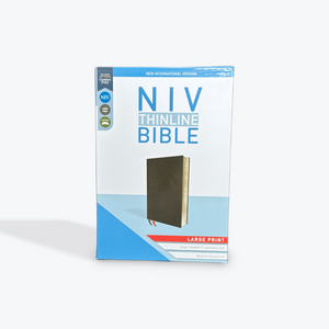 NIV Thinline Bible Large Print Red Letter Black Bonded Leather