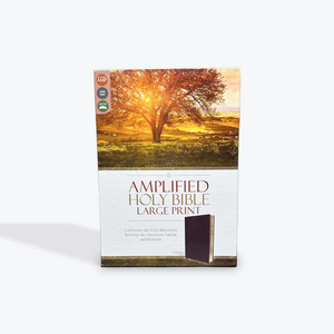 Amplified Holy Bible Large Print: Captures the Full Meaning Behind the Original Greek and Hebrew Burgundy Bonded Leather