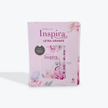NTV Biblia Inspira, Letra Grande con Filament SentiPiel, Spring Wildflowers