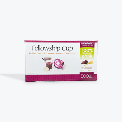 Fellowship Cup Prefilled Communion Cups, Box of 500: Includes Juice and Wafer