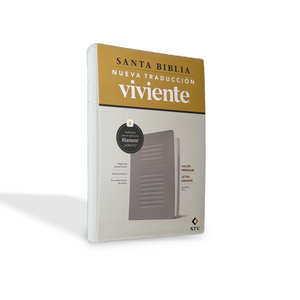 NTV Biblia valor prémium, letra grande con Filament, LeatherLike, Gray