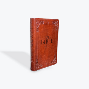 KJV Saddle Tan Faux Leather DeluxeGift Bible with Index