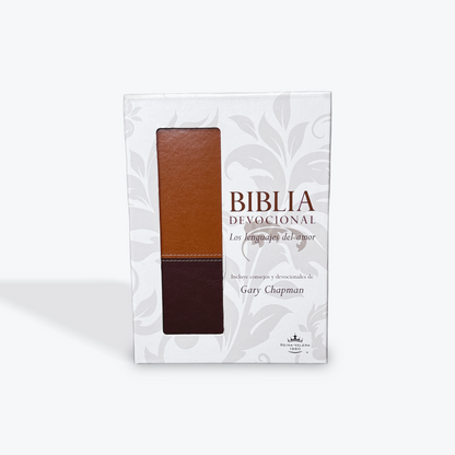 RVR60 Biblia Devocional Los Lenguajes del Amor por Gary Chapman Cafe DuoTono