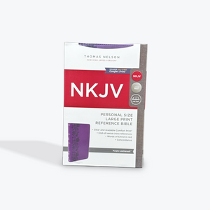NKJV Personal Size Large Print End-of-Verse Reference Bible Purple Leathersoft