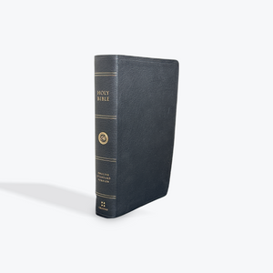 ESV Large Print Personal Size Bible Genuine Leather, Black with Index