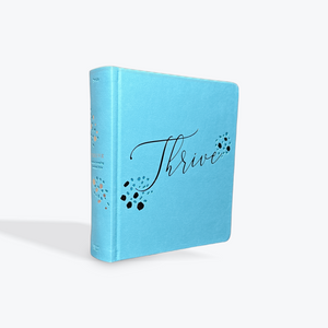 NLT Thrive Creative Journaling Devotional Bible Blue Flowers Hardcover