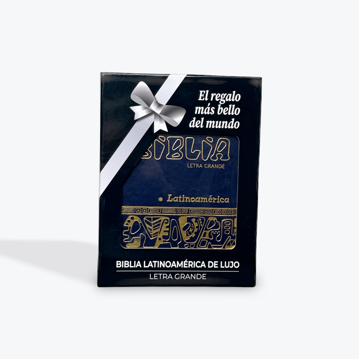 La Biblia Latinoamérica de Lujo Azul, Letra Grande, Imitación piel, Cierre e Índice