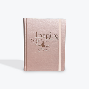 NLT Inspire Catholic Bible (Hardcover, Rose Gold): Catholic Coloring Bible–Over 450 Illustrations to Color and Creative Journaling Bible Space, Religious Gifts That Inspire Connection with God