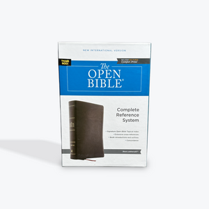 NIV The Open Bible Complete Reference System Black Leathersoft with Index