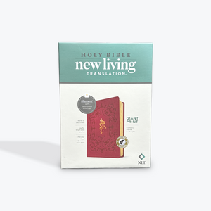 NLT Giant Print Bible, Filament-Enabled Edition (LeatherLike, Cranberry Flourish, Indexed, Red Letter)