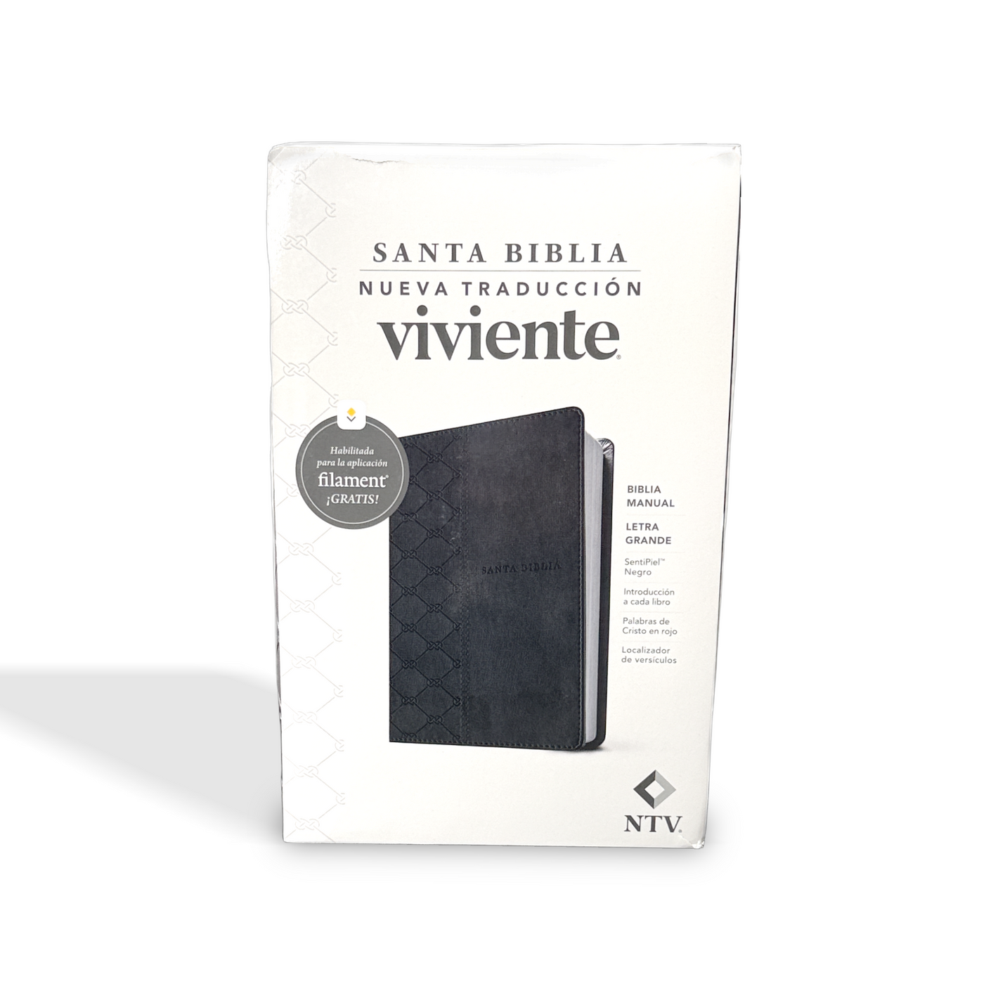 NTV Biblia manual, letra grande con Filament, LeatherLike, Black, Red Letter