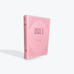 KJV Pink Faux Leather Giant Print Full-size Bible with Thumb-index