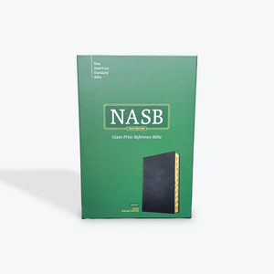 NASB Giant Print Reference Bible, Black Genuine Leather with Index