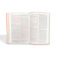 NTV Biblia ultrafina, letra grande con Filament, LeatherLike, Pink Flowers, Red Letter