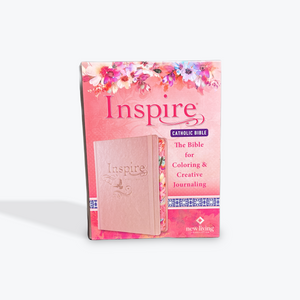 NLT Inspire Catholic Bible (Hardcover, Rose Gold): Catholic Coloring Bible–Over 450 Illustrations to Color and Creative Journaling Bible Space, Religious Gifts That Inspire Connection with God