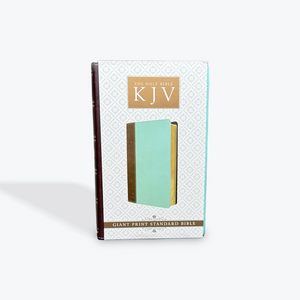 KJV Duotone Teal/Brown Faux Leather Giant Print Bible