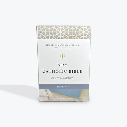 NRSV Catholic Bible Journal Edition Cloth over Board - Blue, Comfort Print: Holy Bible Hardcover