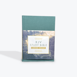 KJV Study Bible with Large Print in a Hardcover Gold Evergreen
