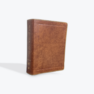 NKJV Journal the Word Bible, Large Print, Bonded Leather, Brown, Red Letter Edition: Reflect, Journal, or Create Art Next to Your Favorite Verses Bonded Leather