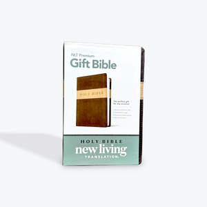 NLT Premium Gift Bible Dark Brown/Tan TuTone