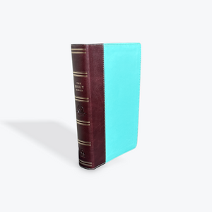 KJV Duotone Teal/Brown Faux Leather Giant Print Bible