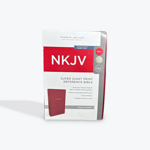 NKJV Super Giant Print Reference Bible Burgundy Leatherflex