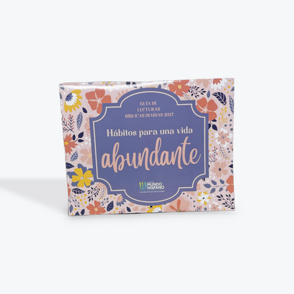 Calendario Biblico 2027 en Español - Habitos Para Una Vida Abundante Estilo Floral Lila